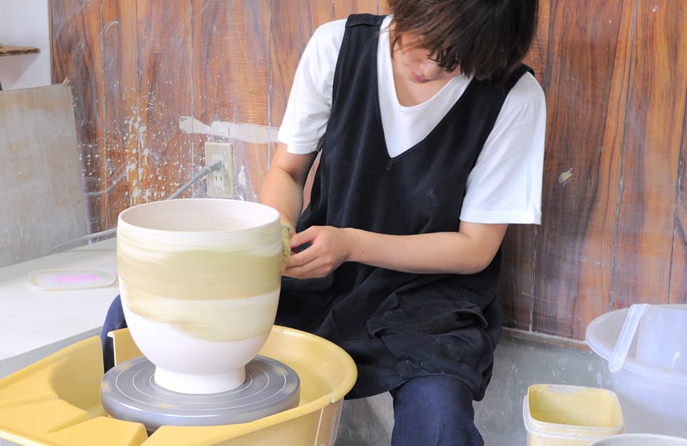 Feature on Potter Misa Kumabuchi of Mushimegane Books — Pottery by Misa Kumabuchi of Mushimegane Books.
