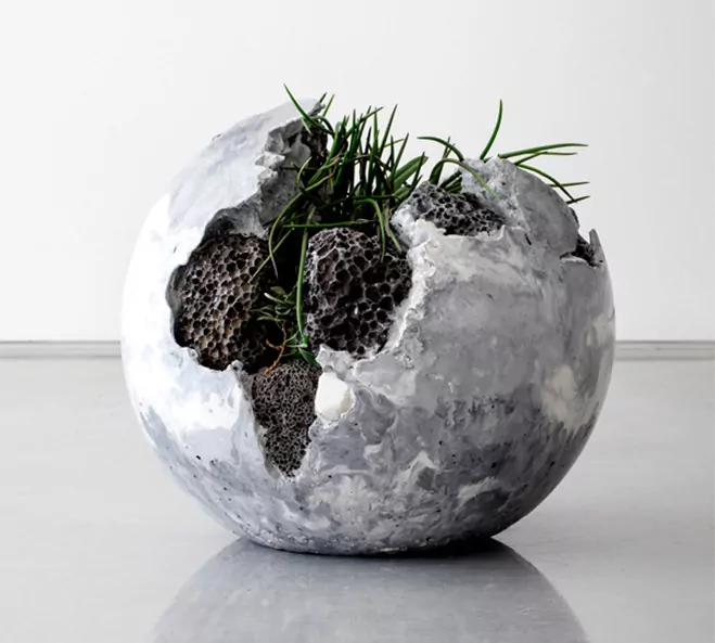 Opposites Colliding – Concrete & Plant Sculptures by Australian Artist Jamie North