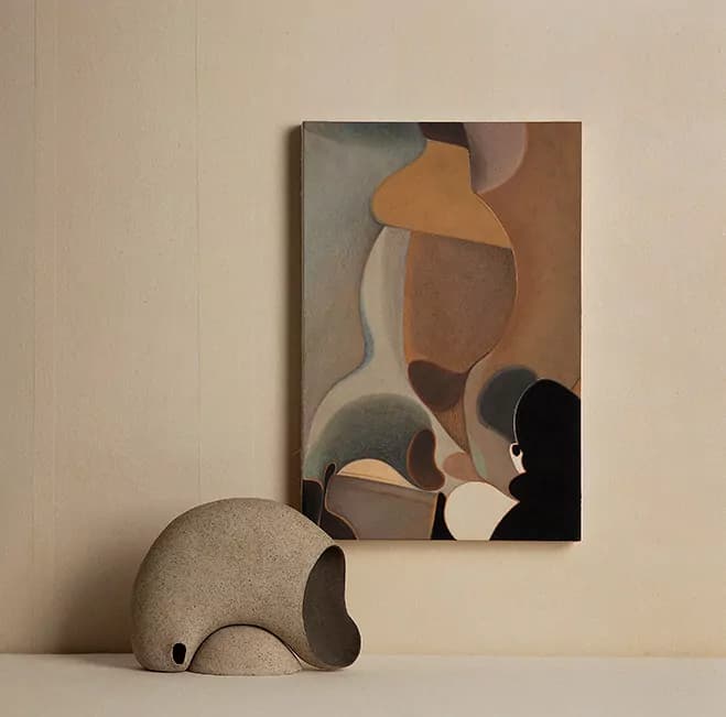 Figures Become Patterns – Painting & Sculpture by Artist Gippeum Roh