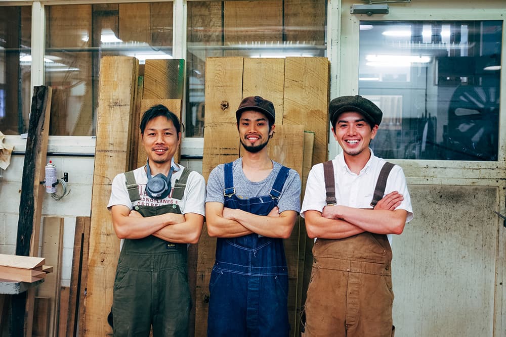 Interview with Tokuhiko Kise of TRUCK Furniture — Craftspeople at work in the TRUCK Furniture workshop.