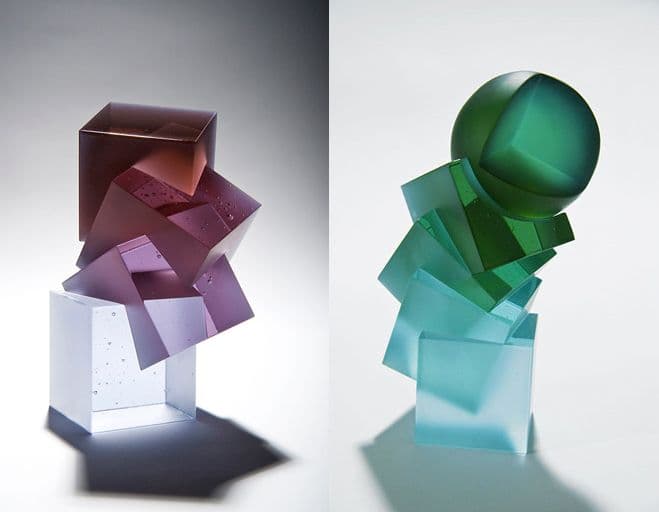 Colour, Form and Light – Solid Transparent Glass Sculpture by Heike Brachlow — sculptural work 1