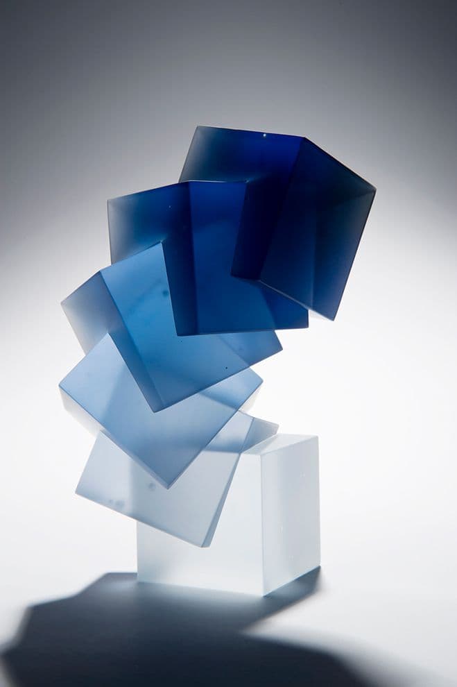 Colour, Form and Light – Solid Transparent Glass Sculpture by Heike Brachlow — sculptural work 2