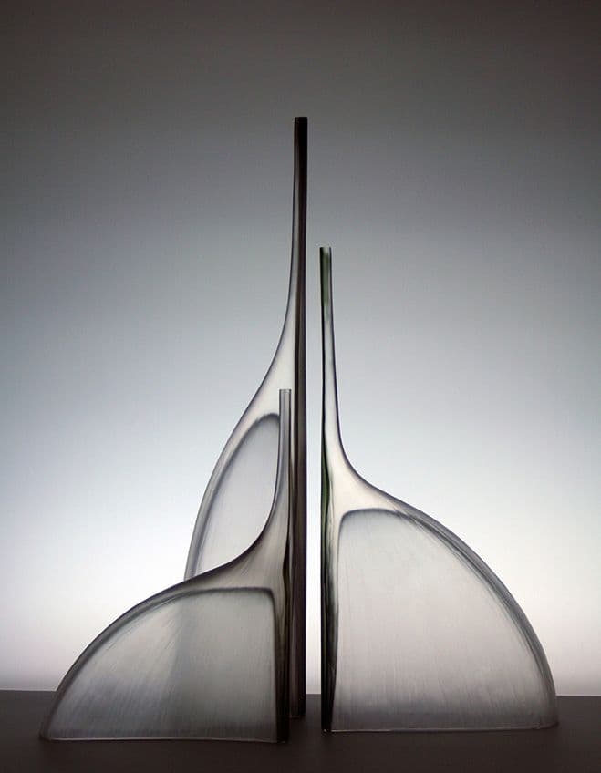 Sleek Elegant Shapes – Sculptural Glass Vases by Glassblower Devin Burgess