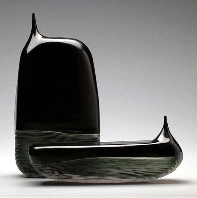 Sleek Elegant Shapes – Sculptural Glass Vases by Glassblower Devin Burgess — sculptural work 1