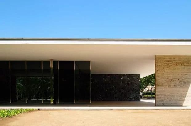 The Barcelona Pavilion by Ludwig Mies van der Rohe — architectural view 2