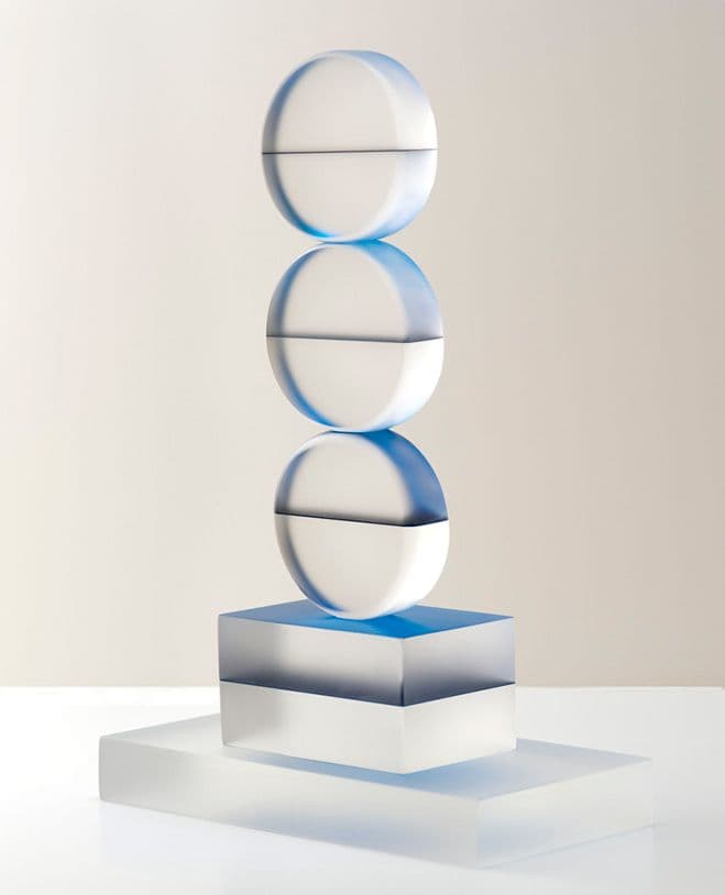 Vibrant Shifting Tones – Handcrafted Glass Sculptures by Rhoda Baer — sculptural work 1
