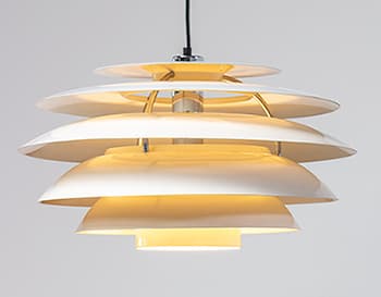 Stilnovo Italy Off White Chandelier Mid-Century Pendant