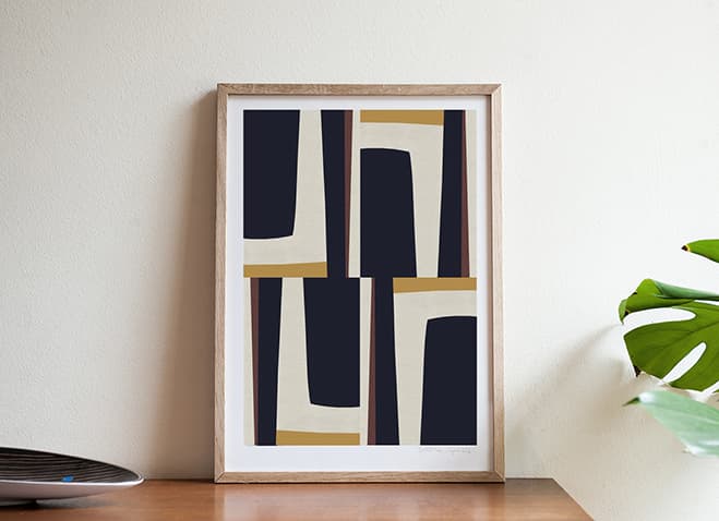 Strict Composition – Abstract Art Prints by Danish Designer Berit Mogensen Lopez