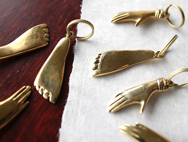 New at OEN Shop – Hand & Foot Brass Keyrings by Carl Aubock Workshop