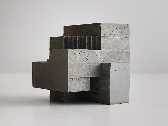 Cubic Geometry – Concrete Modular Sculptures by Artist David Umemoto — sculptural work 9