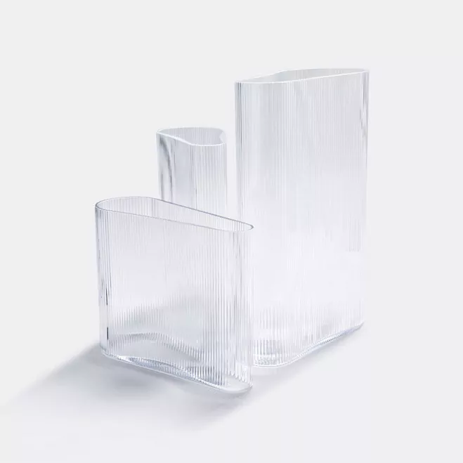 Ripples & Surface Variation – Mist Glass Containers by Tamer Nakisci