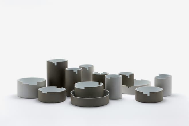 Cross Sectional – Geometric Porcelain Container Sets by Lee Min Soo
