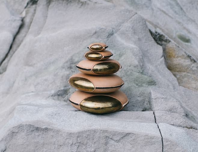 Cast Cairns – Sand Cast Bronze Stones by Designer Joseph Magliaro