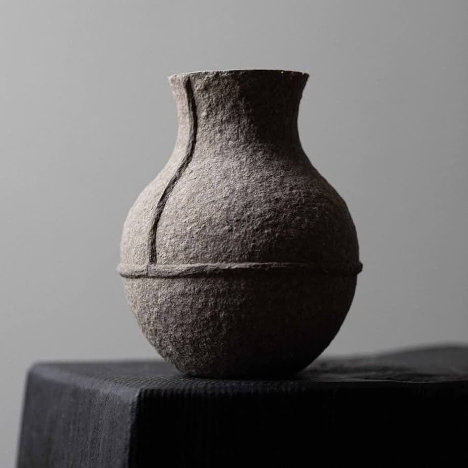 Paperpulp Collectible vase object Debbie Wijskamp Flow Gallery London