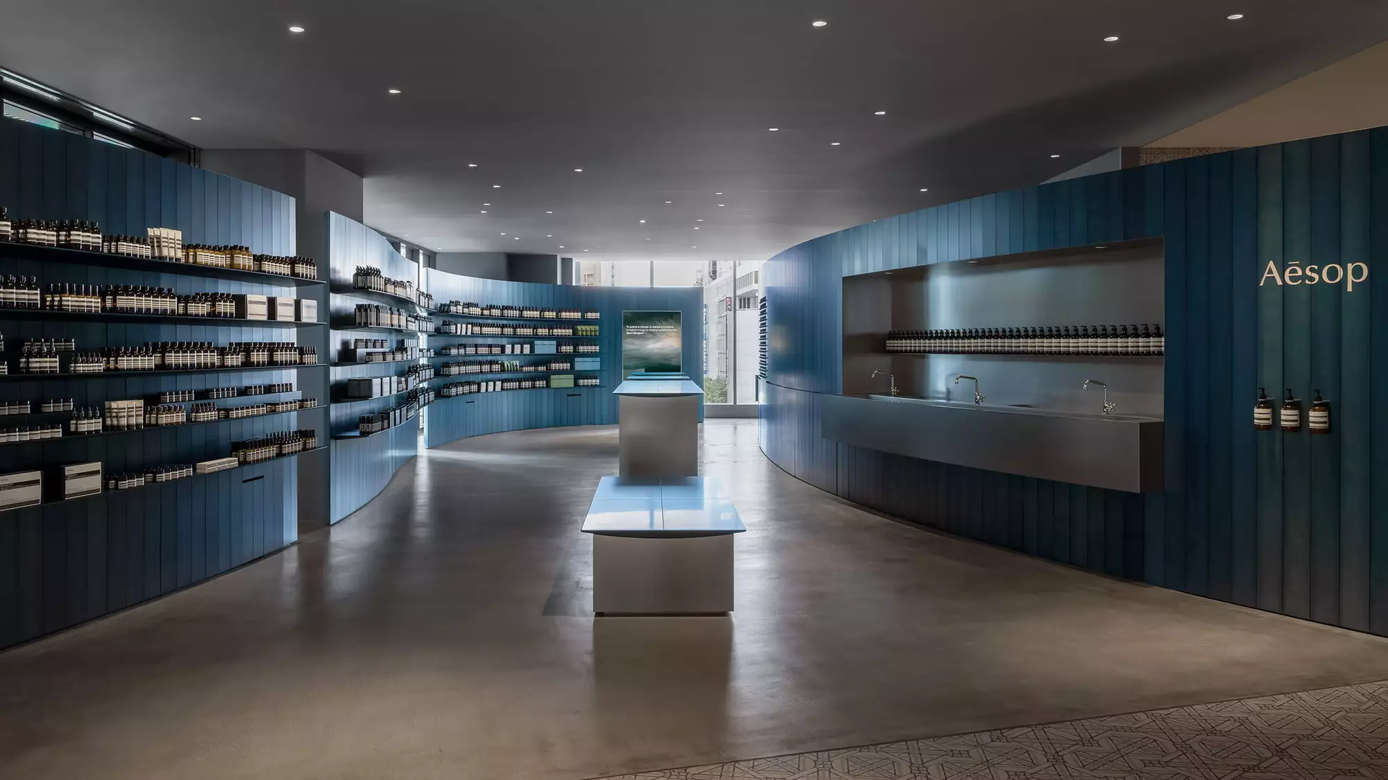 Beauty More Than Skin Deep – Indigo Dyed Interior by BUAISOU for Aesop