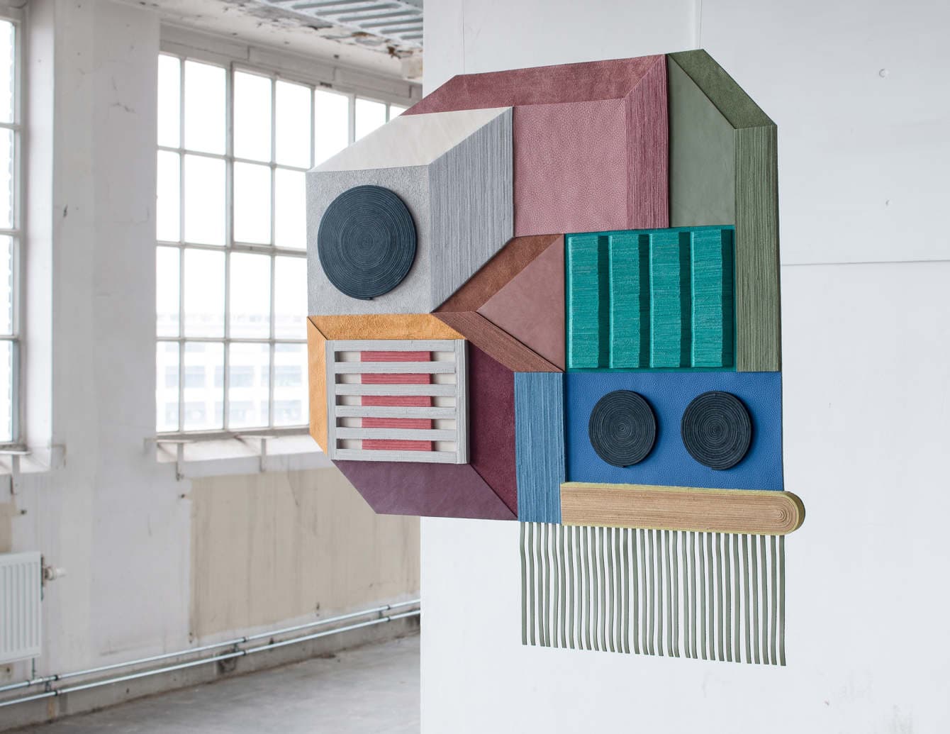 Flattened Object & Space – Textile Collage by Artist Hyunjee Jung