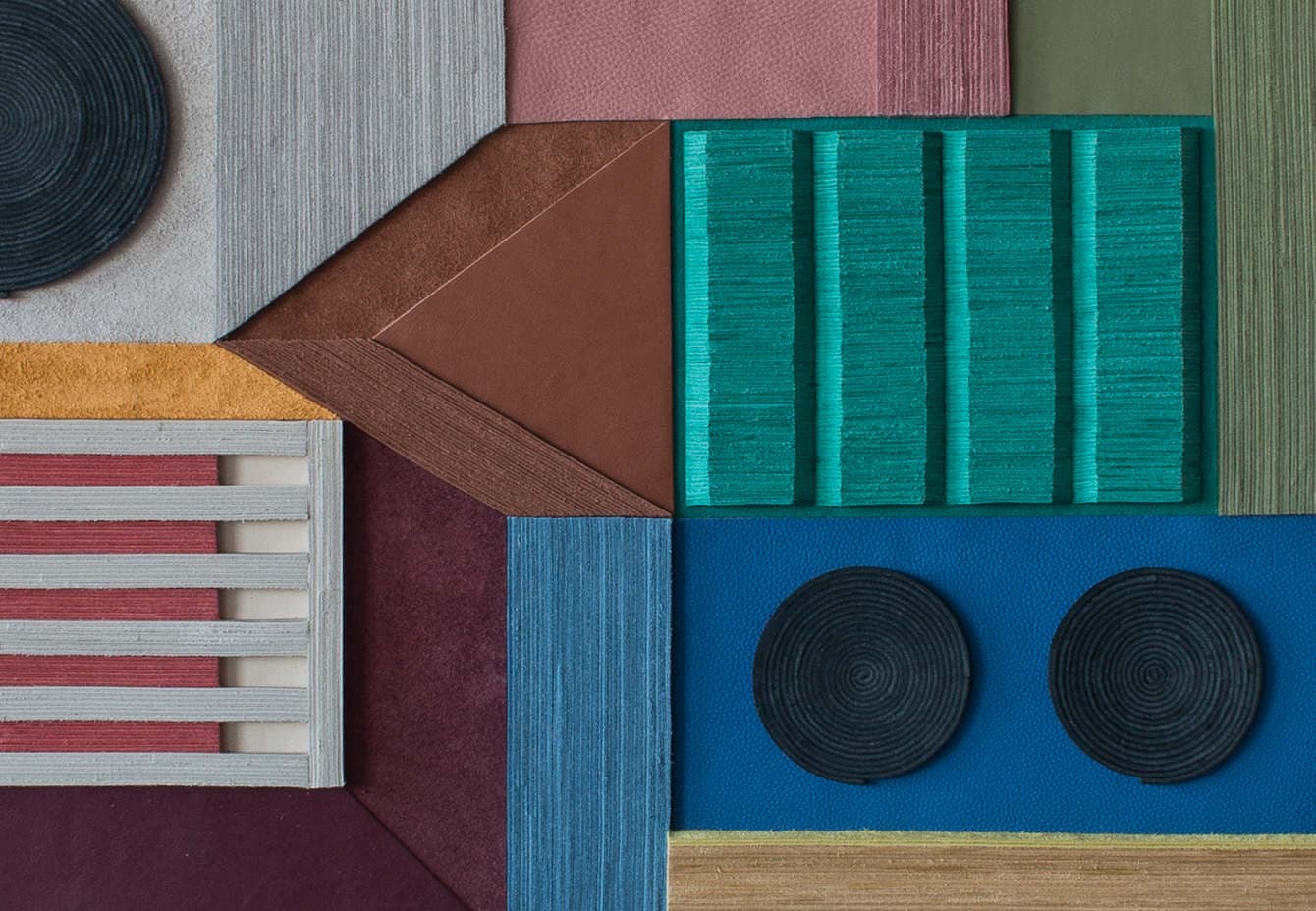 Flattened Object & Space – Textile Collage by Artist Hyunjee Jung