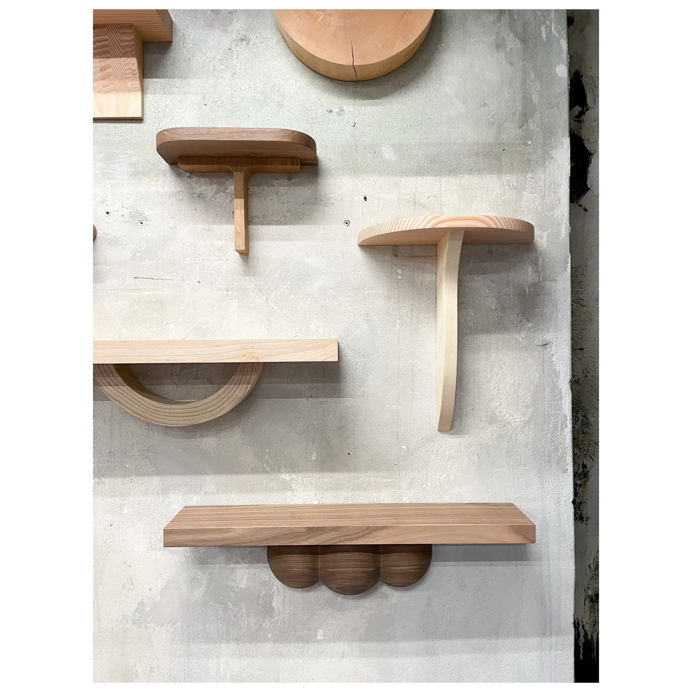On Balance – Wood Shelves & Pedestals by Anne Brandhøj