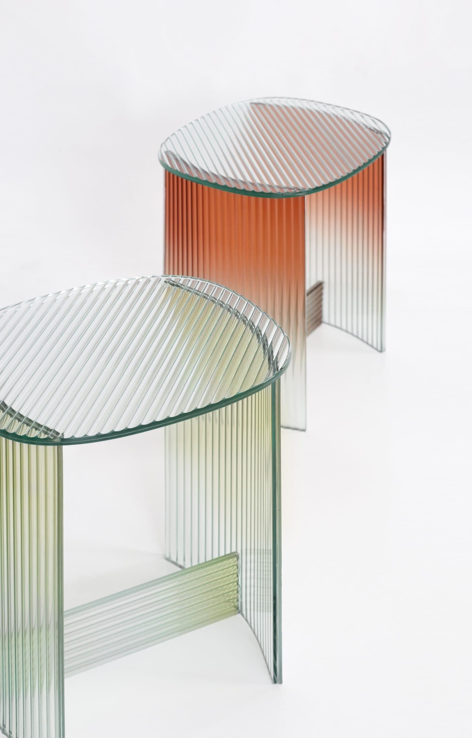 Refracting Layers of Tradition – Fluted Glass Table by Thinkk Studio