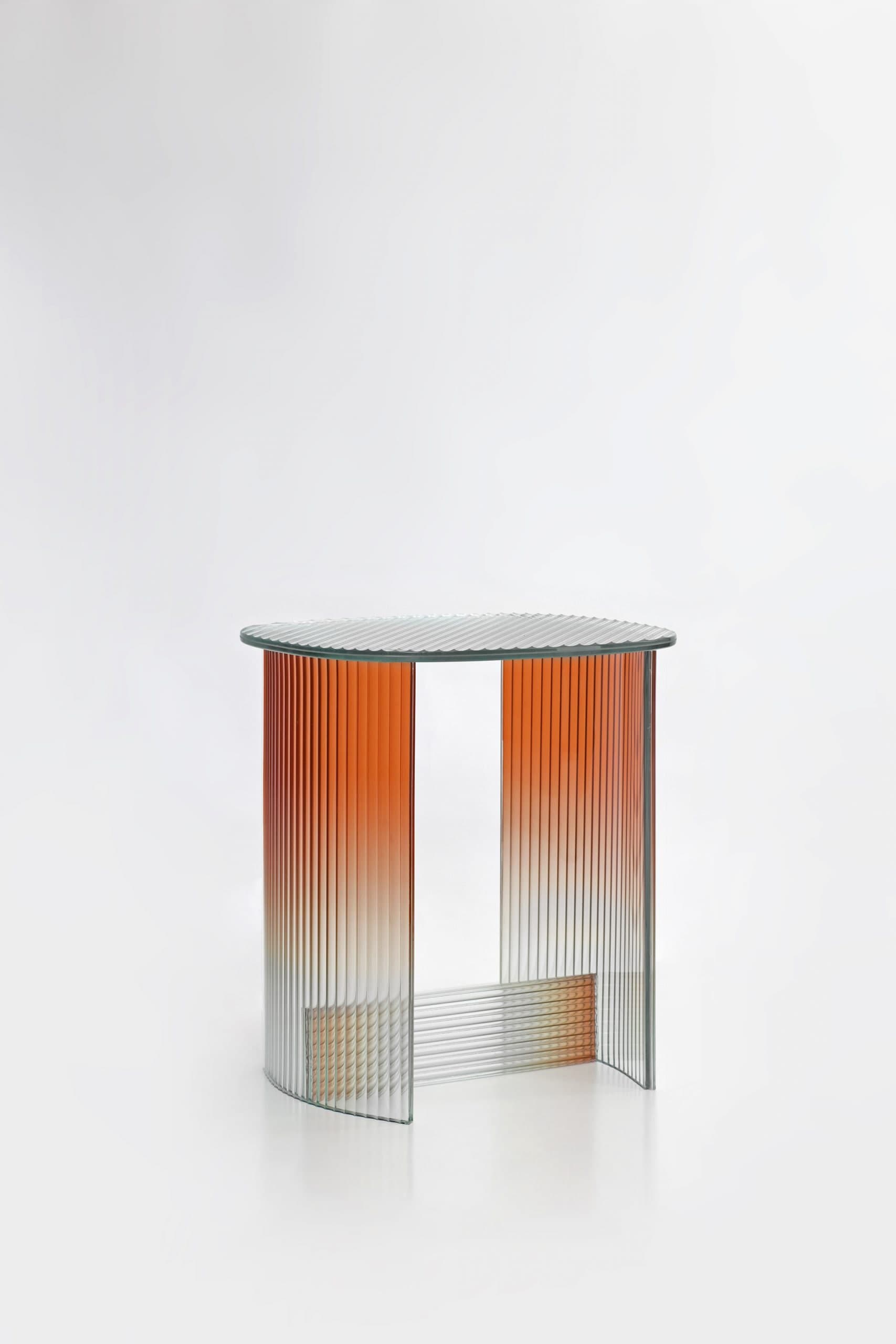 Refracting Layers of Tradition – Fluted Glass Table by Thinkk Studio