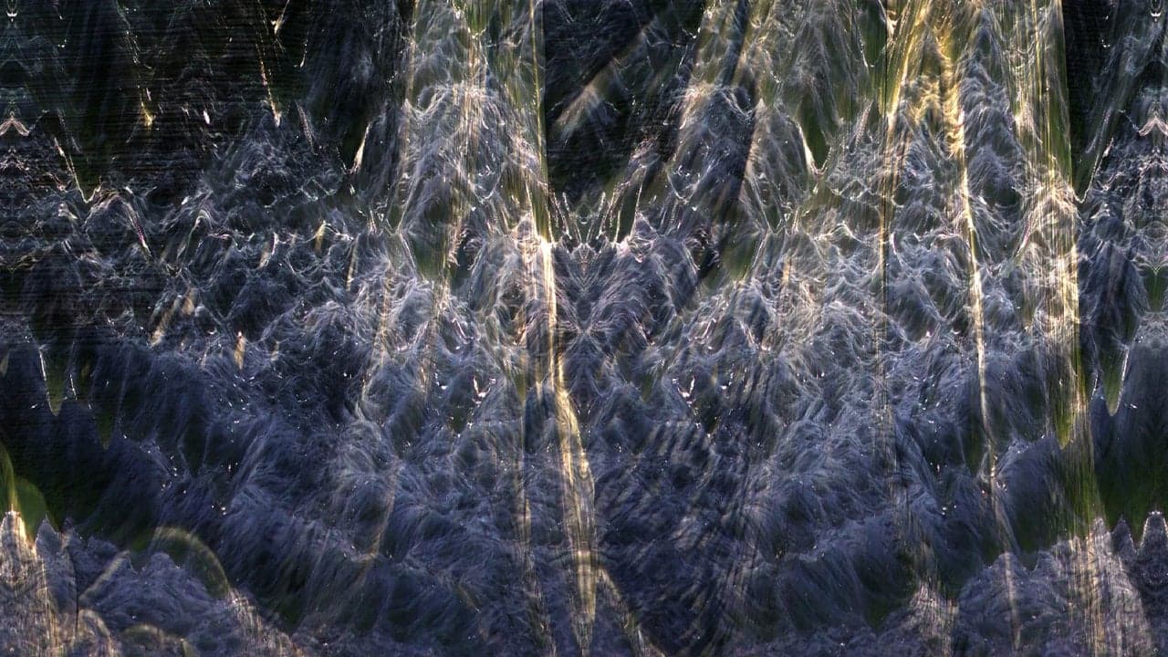 Eternalism — current abstract film poster with layered light traces
