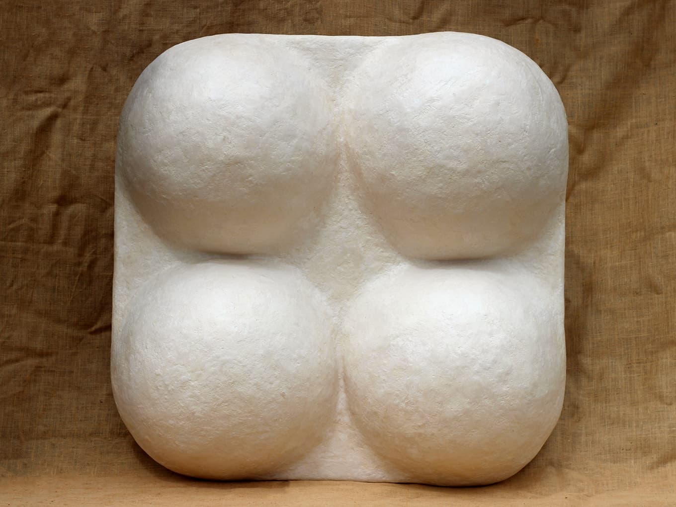 Pulp collection — white Quad Coffee Table, underside showing the four rounded legs