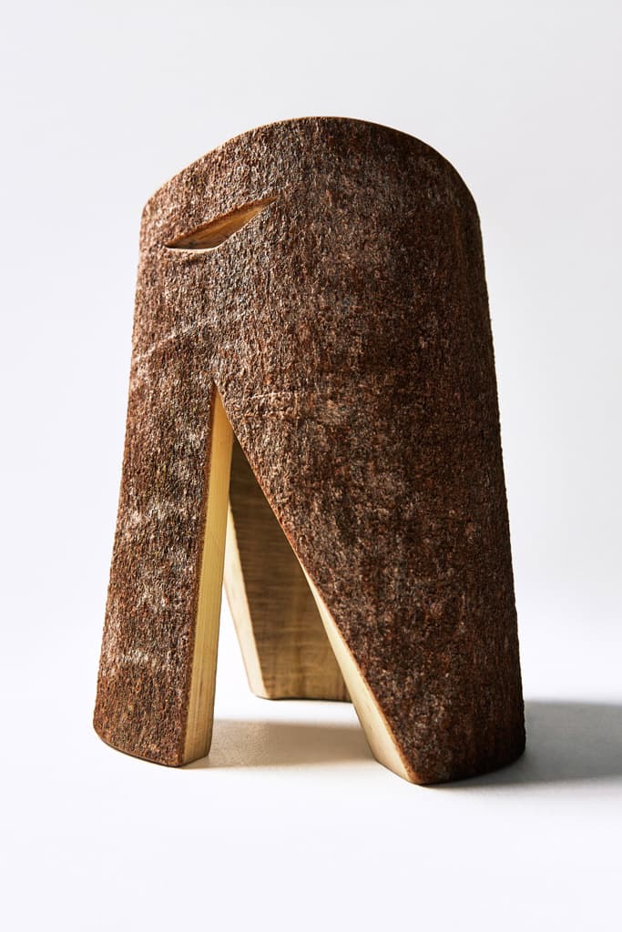 LOG stool by TORAFU ARCHITECTS, low-angle view