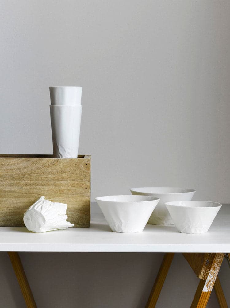 The Paper Series – Porcelain Tableware by Hayden Youlley Design