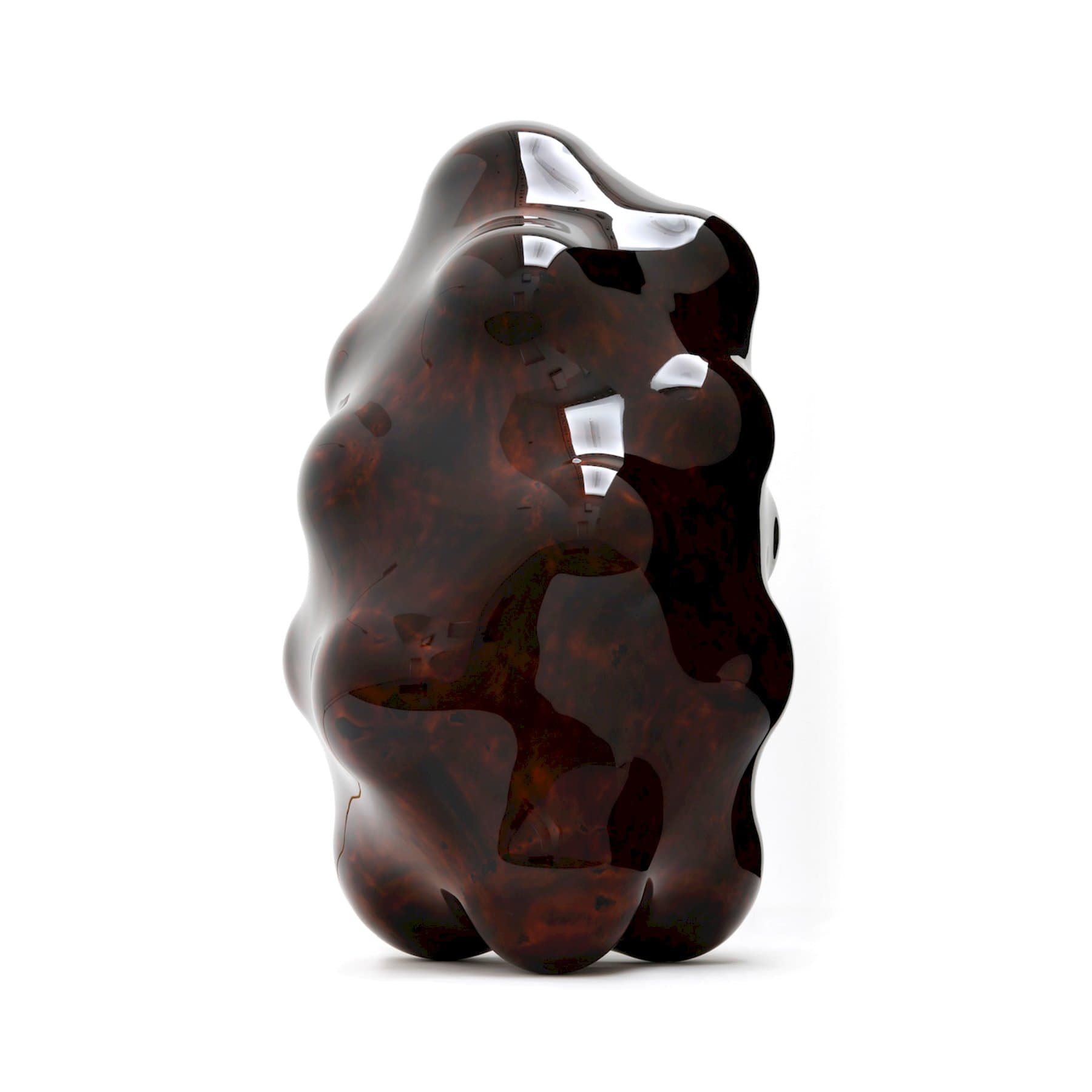 Surface Tactility #15 by Genta Ishizuka, a tall dark lacquer sculpture listed as a 2019 work