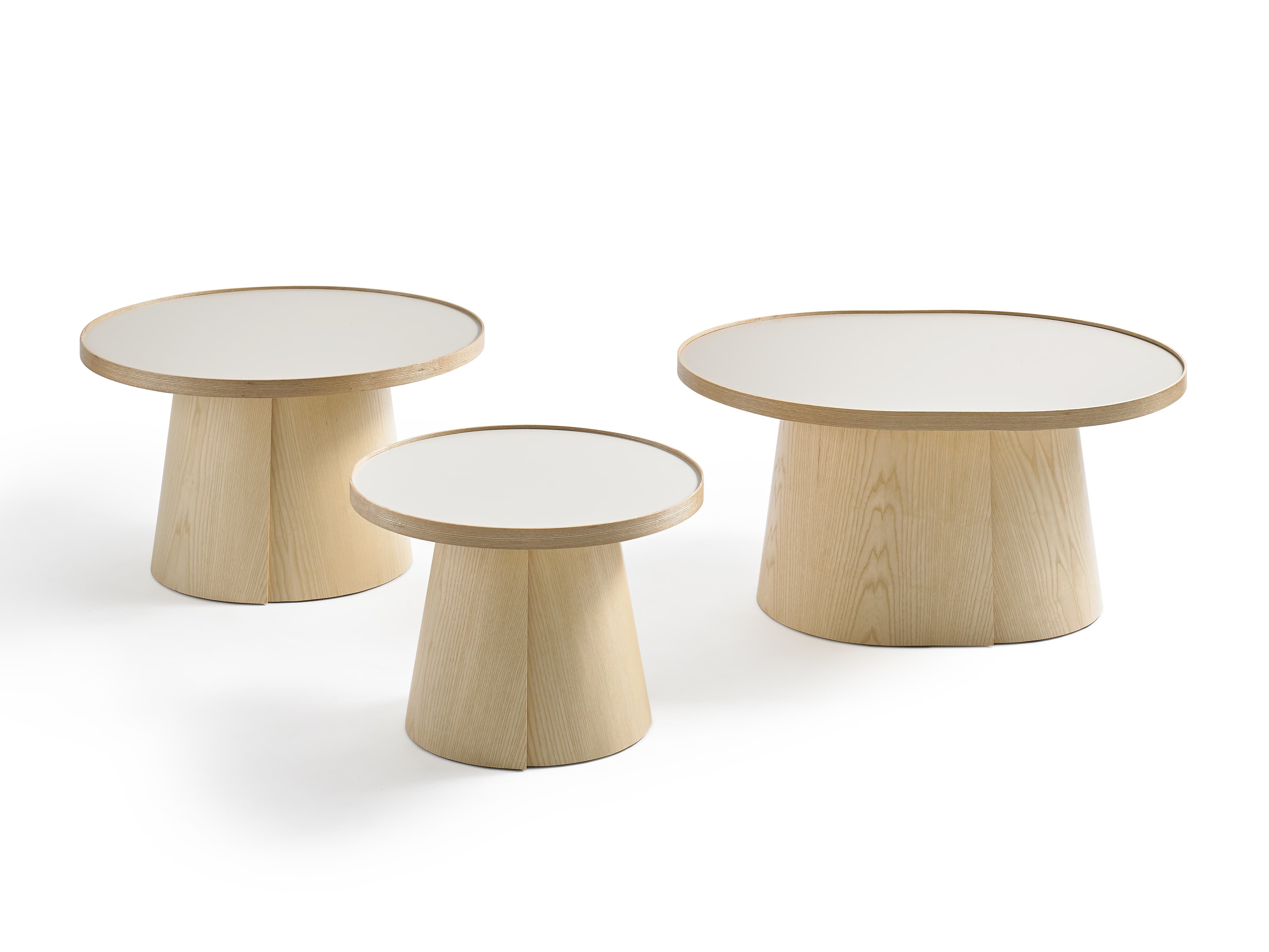 The three original Penna occasional tables by Studio Gorm for Memo Furniture