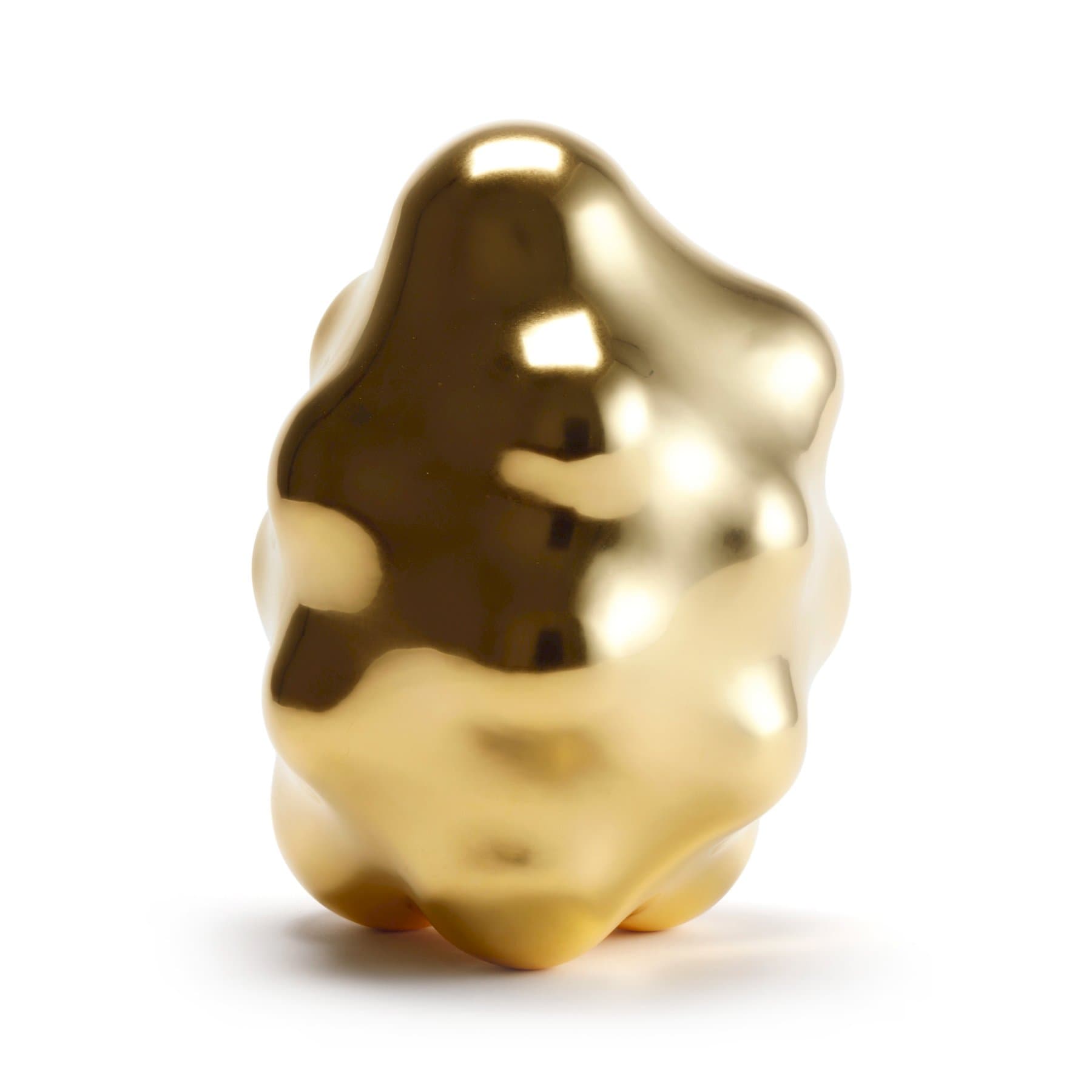 Surface Tactility #24 by Genta Ishizuka, a gold-toned rounded lacquer sculpture listed as a 2019 work
