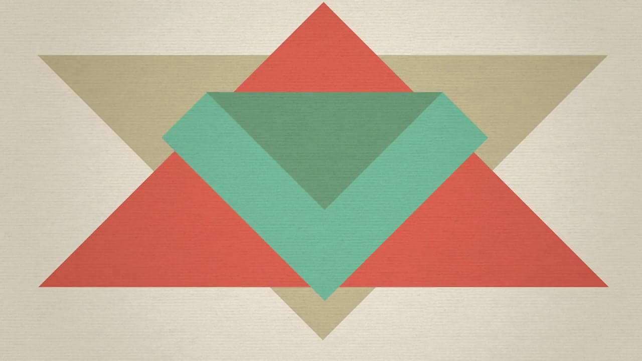 Daughter’s Dream — current poster with overlapping origami-like triangles