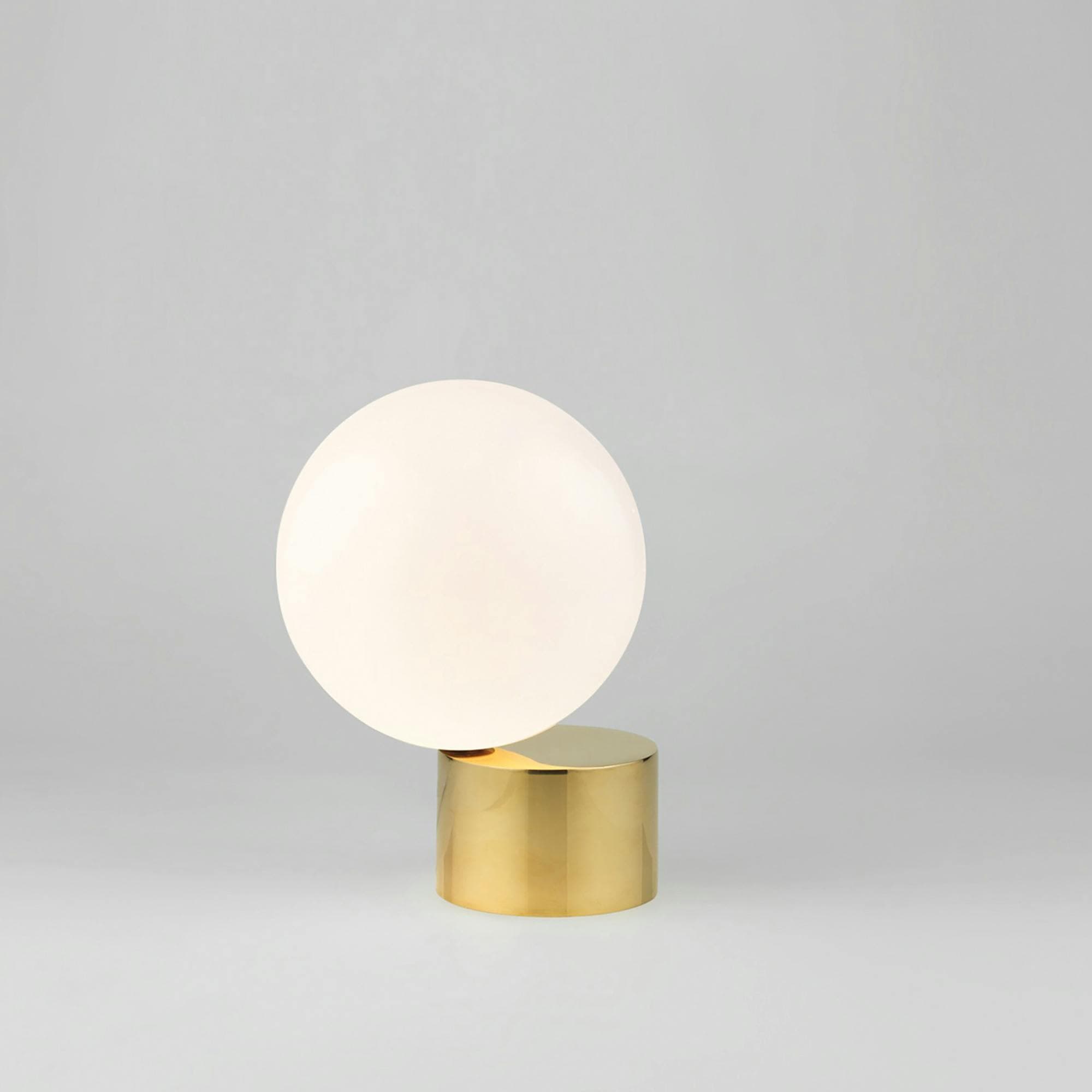 Tip of the Tongue, 2013 — polished brass and opaline glass