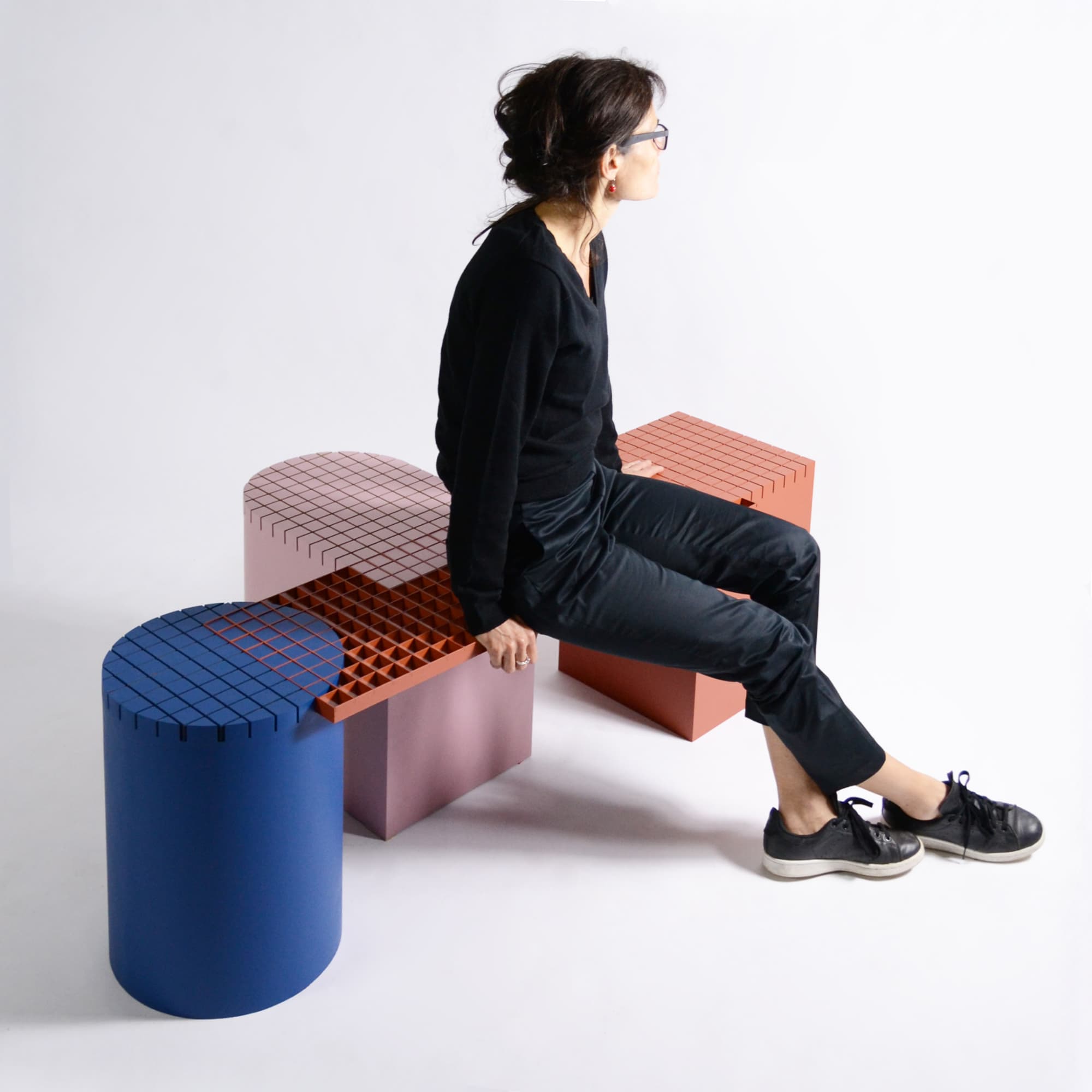 Nortstudio Urban Shapes bench demonstrated as seating