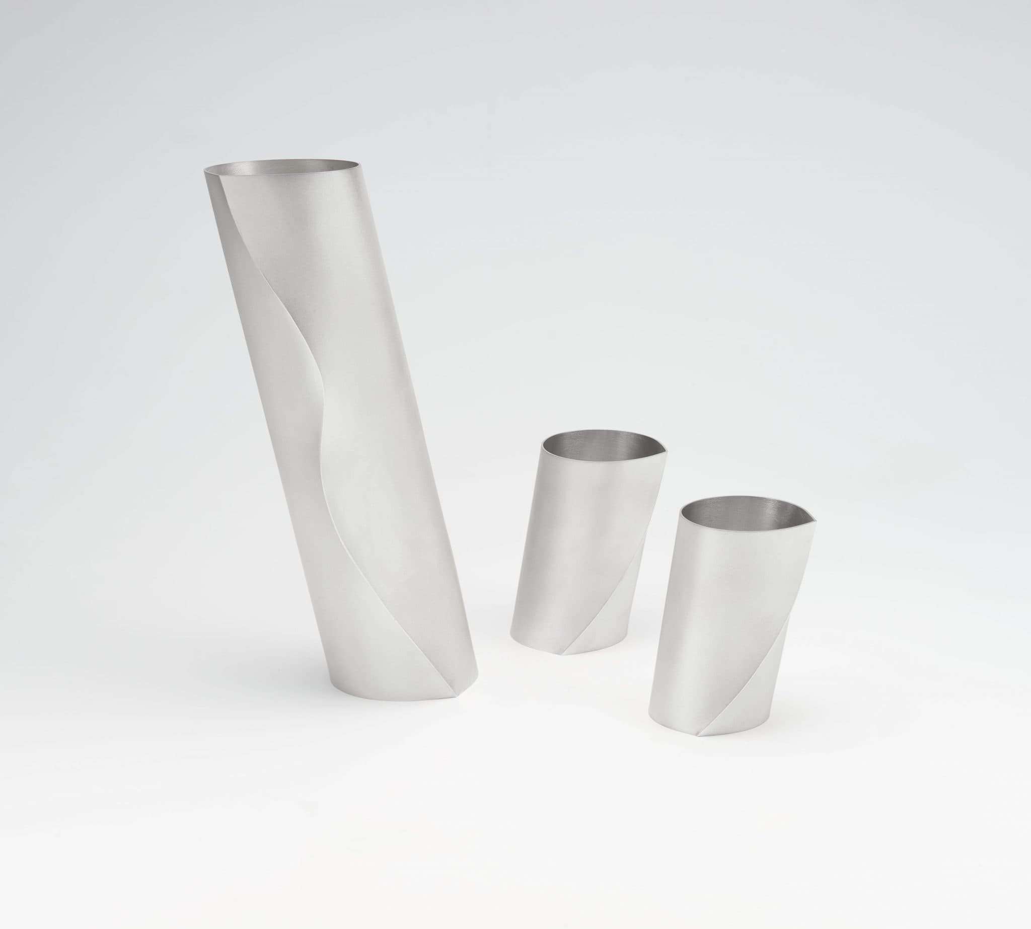 Bora/Mo (Dawn/Dusk), vessel and two beakers, by Alex O’Connor