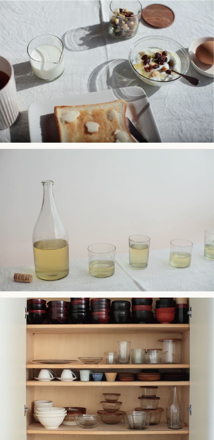 KOBO glassware by Peter Ivy and Midori Takahashi, Tamiser’s 2013 exhibition photo panel