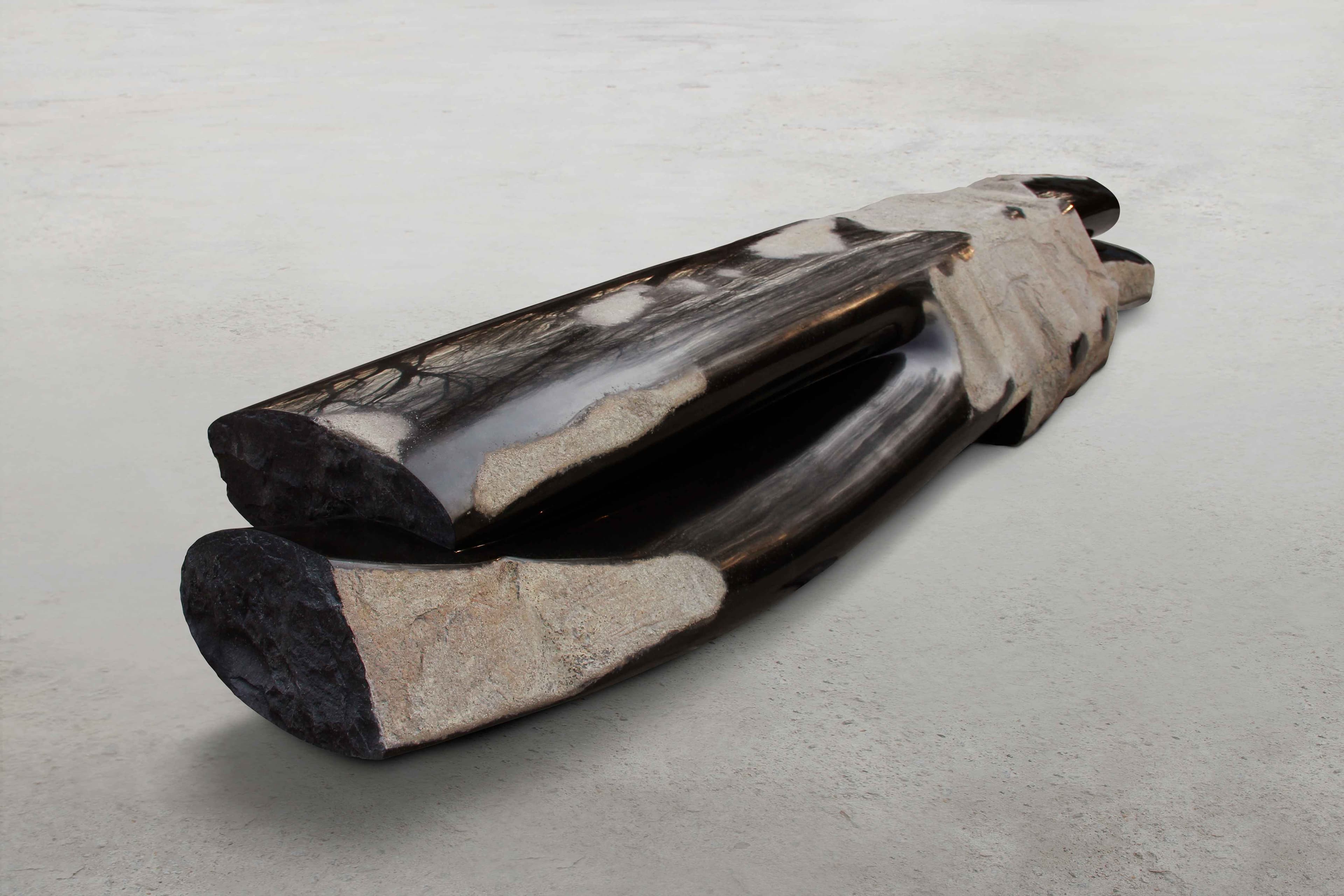 afterimage of beginning 017-478, 2017. basalt, 53×350×80cm