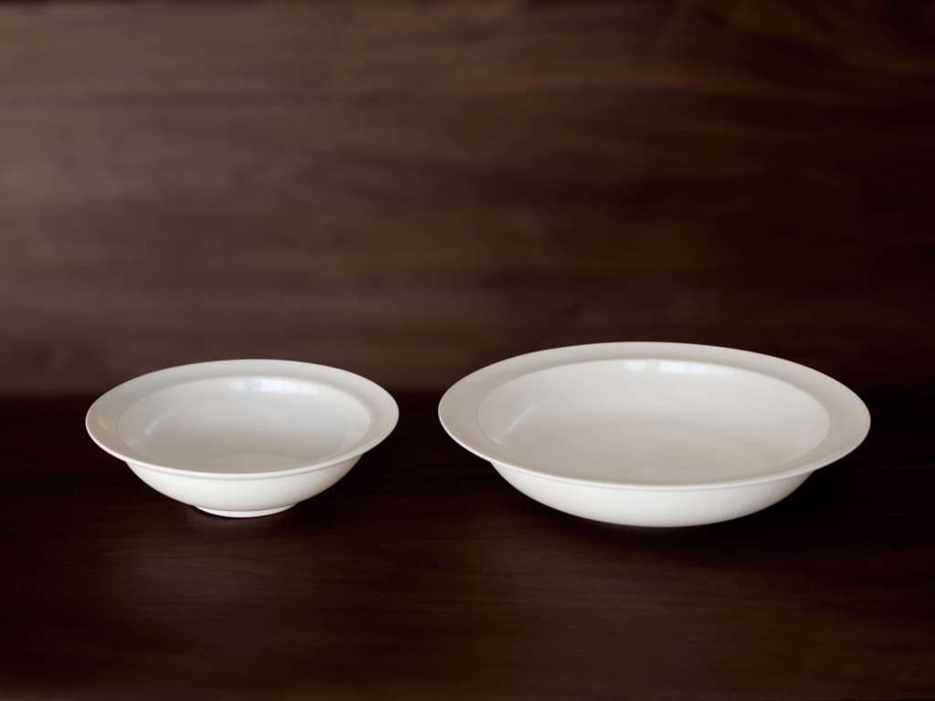 JICON short-rim porcelain soup bowls designed by Oji Masanori, 2013