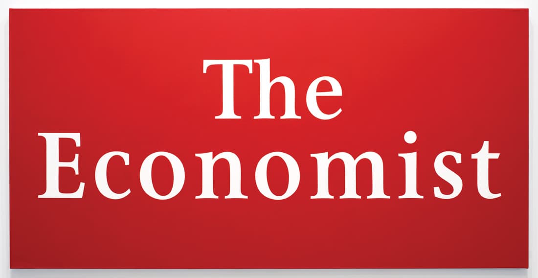 The Economist, 2007, oil on linen, 42 x 84 in.