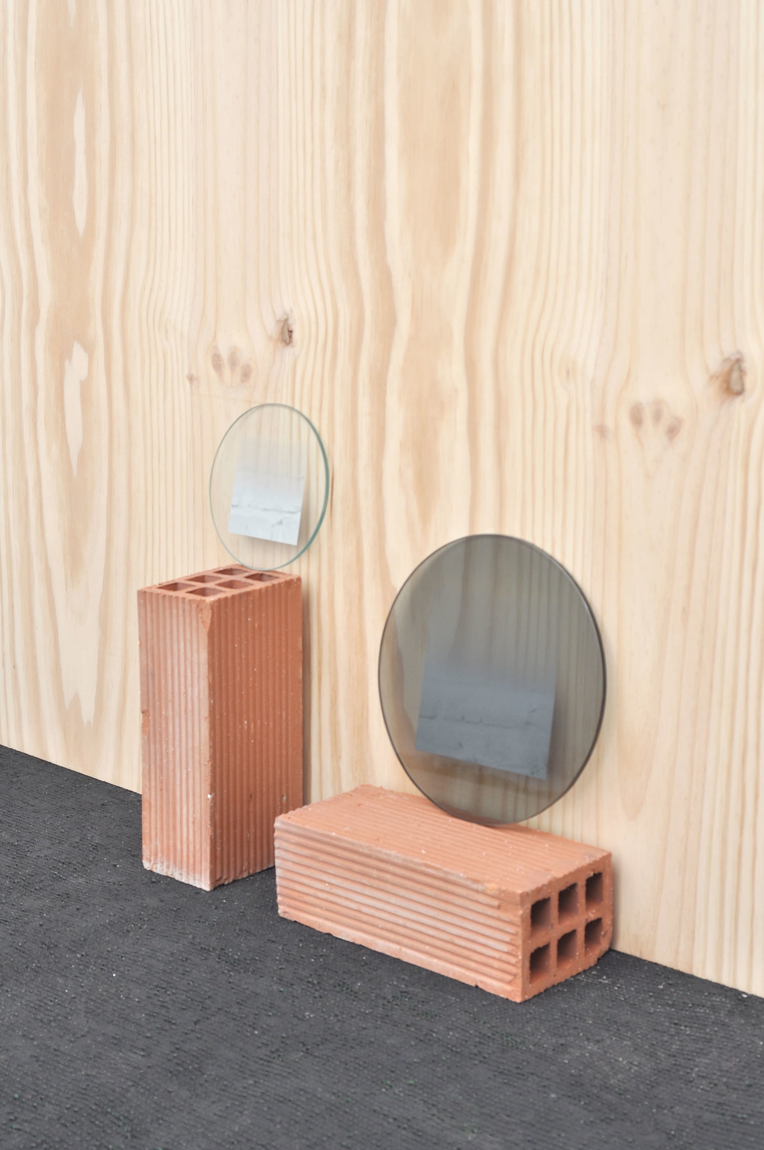 Marta Ayala Herrera, Nebula Mirrors on brick supports (replacement image)