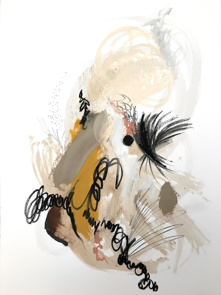 Lisa Madigan: Minimum Maximum I, mixed media on paper.