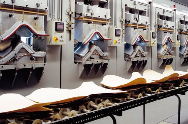 Fritz Hansen: chair-shell pressing equipment.