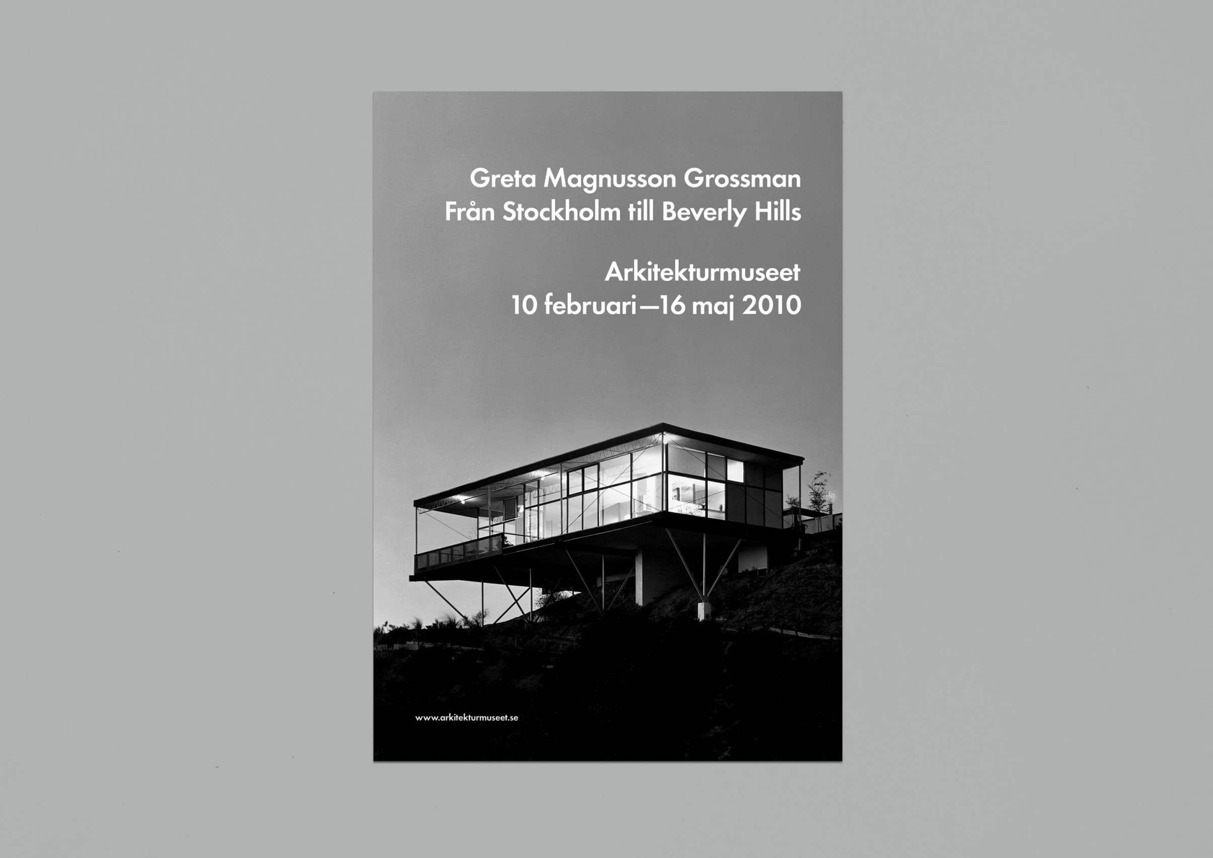 Greta Magnusson Grossman retrospective poster, Stockholm, 2010 (replacement image)