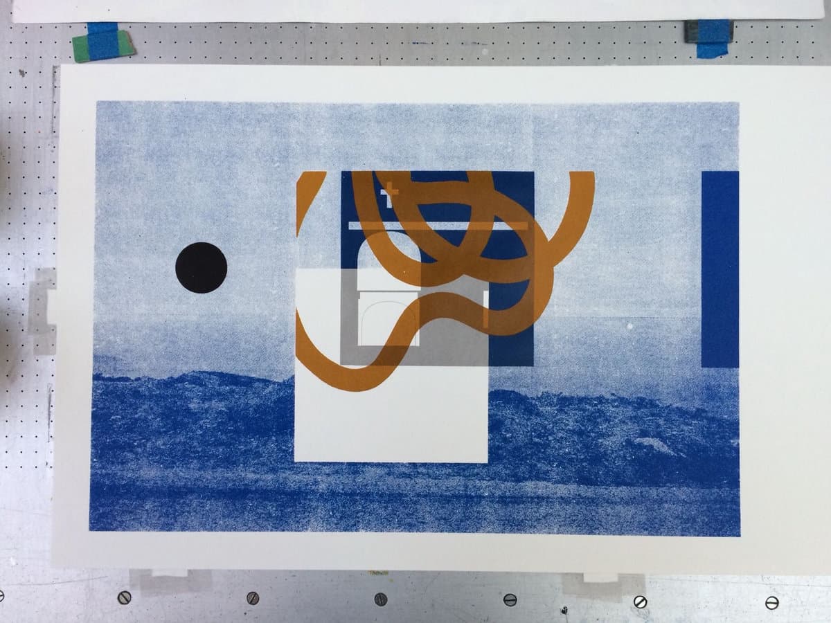 Obed Vleugels, Oasi EP silkscreen print, 2017 (replacement image)