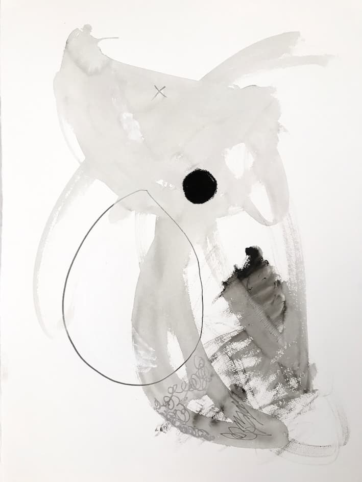 Lisa Madigan: Minimum Maximum VII, mixed media on paper.