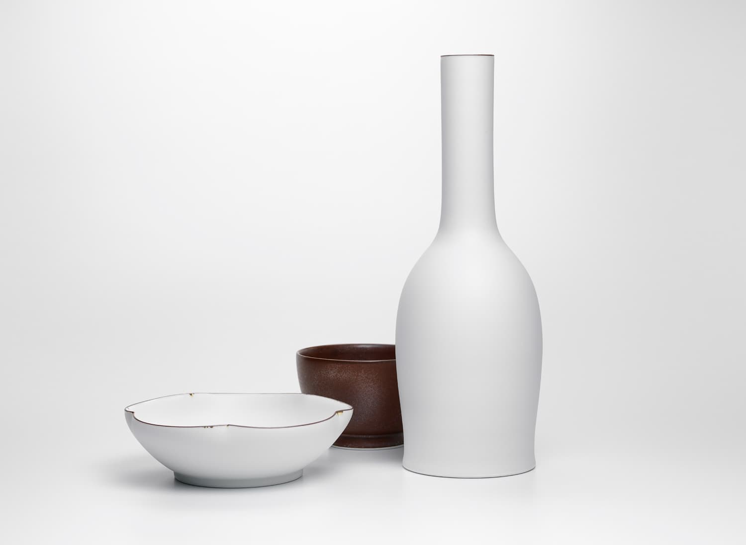 Kirsten Coelho, porcelain vessel arrangement from2014 portfolio. Photograph ©2014Grant Hancock.