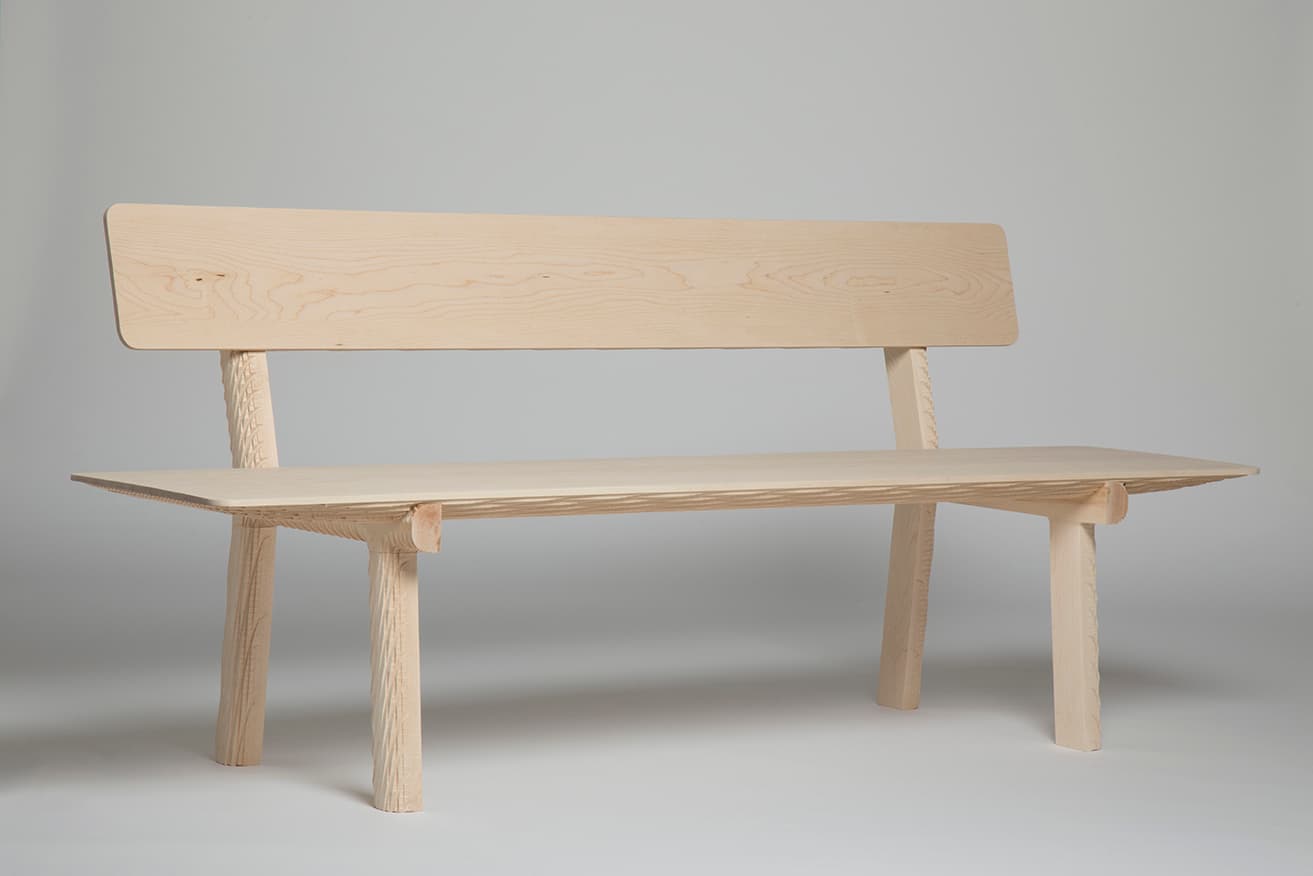 Rustic Bench 1.0 by Mark Laban, maple, 2016