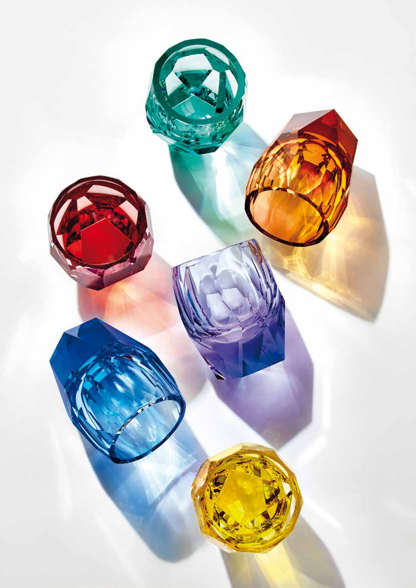 Cubism tumblers designed by Rony Plesl for Moser