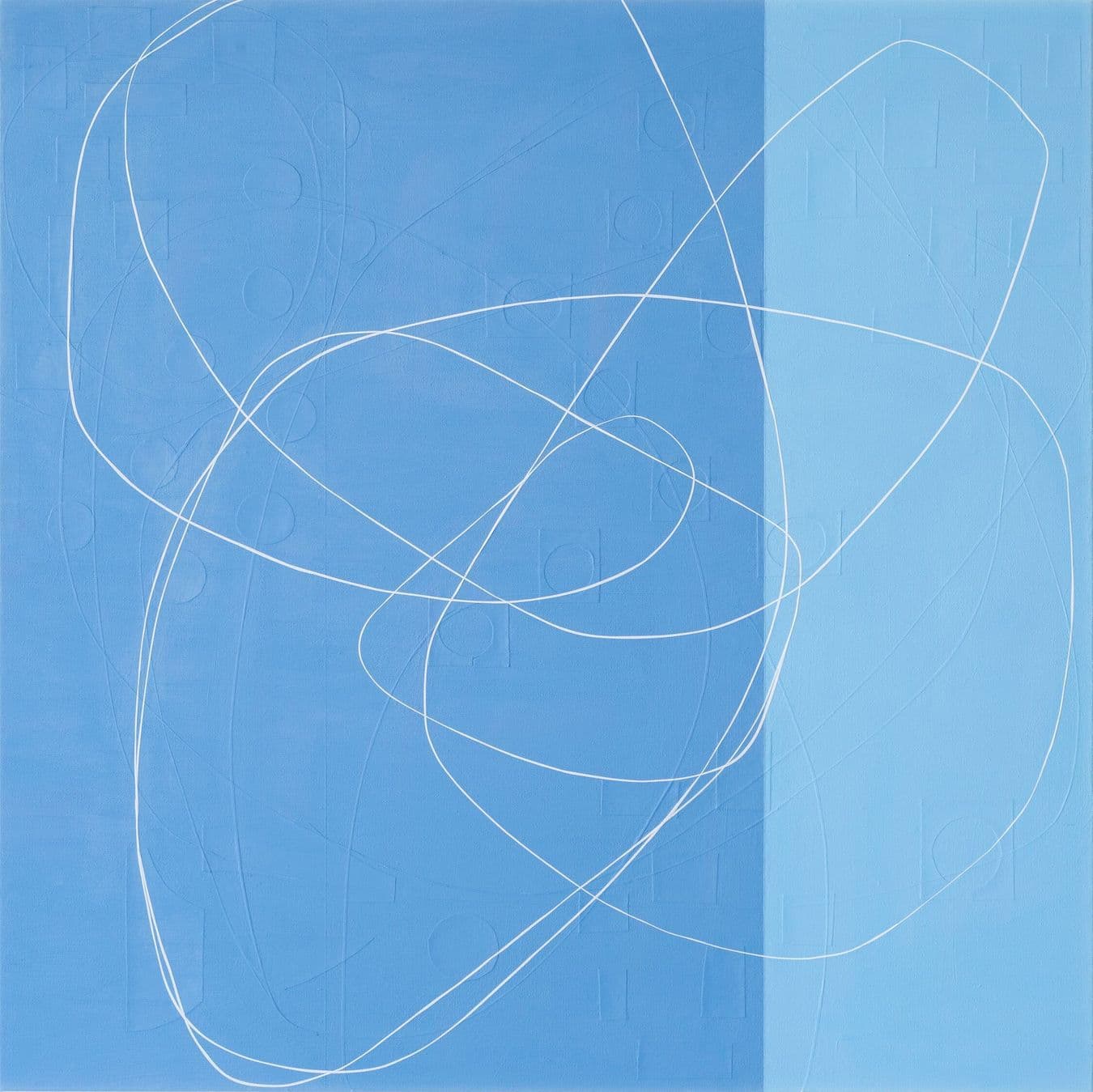 Floating By by Maura Segal, acrylic and paper on canvas.