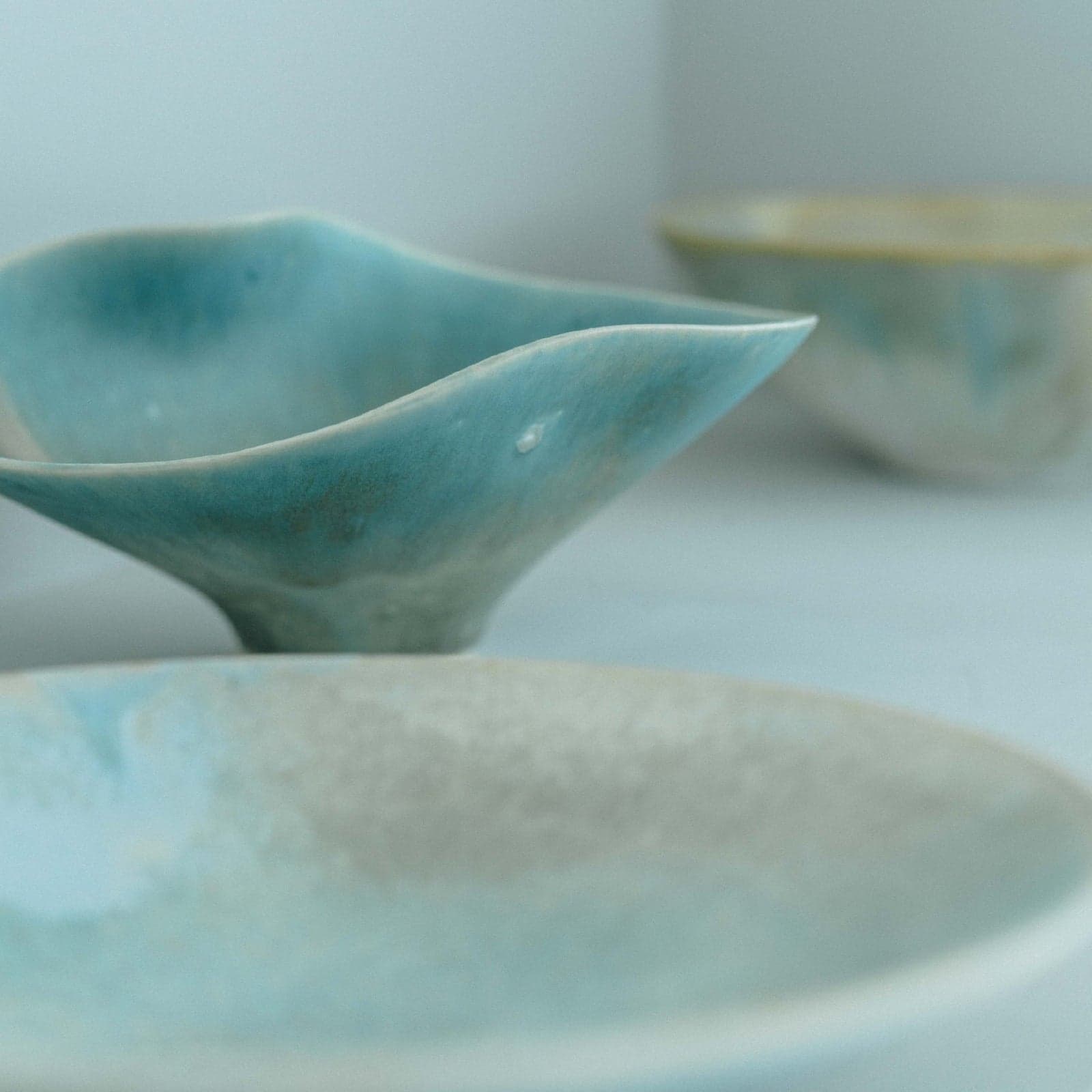 Representative turquoise glaze detail, Shinsaku Nakazono